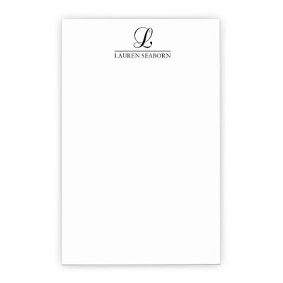 Monogrammed notepad, Personalized Monogrammed notepad, Personalized Notepad Set, Monogrammed Letter writing paper, size 5.5in x 8.5in, 50 sheets