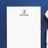 Monogrammed notepad, Personalized Monogrammed notepad, Personalized Notepad Set, Monogrammed Letter writing paper, size 5.5in x 8.5in, 50 sheets view 2