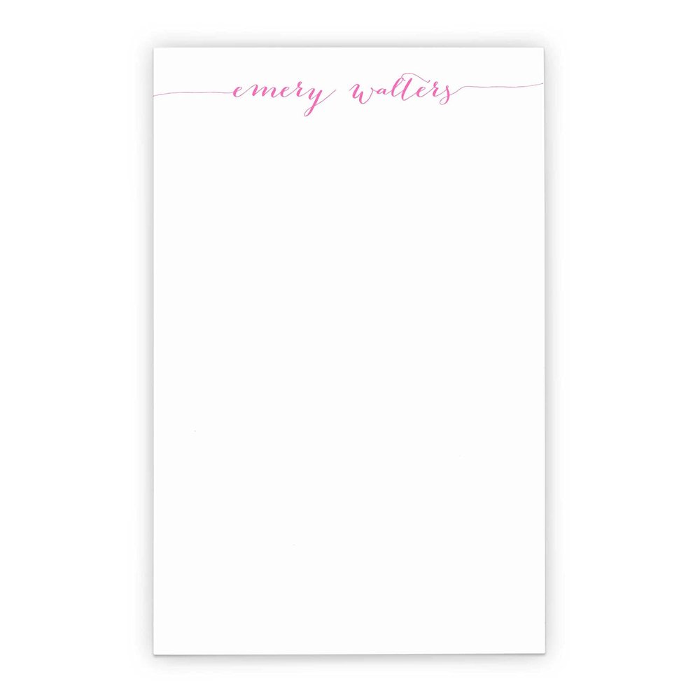 Personalized Notepad Set, Personalized notepads for Women, Calligraphy notepads for Women, Personalized Notepad with Calligraphy, Letter Writing Paper, Size 5.5in x 8.5in, 50 Sheets
