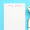 Personalized Notepad Set, Personalized notepads for Women, Calligraphy notepads for Women, Personalized Notepad with Calligraphy, Letter Writing Paper, Size 5.5in x 8.5in, 50 Sheets view 2