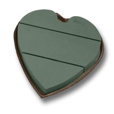 Oasis Mache Solid Heart, 12 inch, Pack of 2 Floral Foam Heart Form with MaxLife for Sympathy, Wedding & Event Arrangements