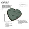 Oasis Mache Solid Heart, 12 inch, Pack of 2 Floral Foam Heart Form with MaxLife for Sympathy, Wedding & Event Arrangements view 3