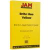 JAM PAPER Legal 65lb Cardstock - 8.5 x 14 Coverstock - 176 gsm - Yellow Recycled - 50 Sheets/Pack view 2