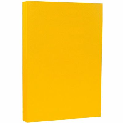 LUXPaper 8.5" x 14" Cardstock | Legal Size | Sunflower Yellow | 100lb. Cover | 1,000 Qty