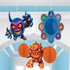 Amscan Skylanders Hanging Decor - 3pcs Honeycomb, Dinosaur & Butterfly Design - Skylanders Birthday Decoration - Gaming Figure view 1