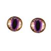 16mm Glass Brown and Purple Cat or Fairy Tale Dragon Eyes Cabochons for Fantasy Art Doll Taxidermy Sculptures or Jewelry Making Crafts Set of 2 view 1
