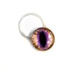 16mm Glass Brown and Purple Cat or Fairy Tale Dragon Eyes Cabochons for Fantasy Art Doll Taxidermy Sculptures or Jewelry Making Crafts Set of 2 view 2