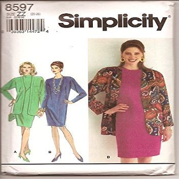 Simplicity #8597 Dress Jacket Sewing Pattern Size 20-26