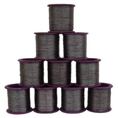 Lot of 10 Pieces Spool Gray Machine Sewing Polyester Embroidered Supplies Thread Cones