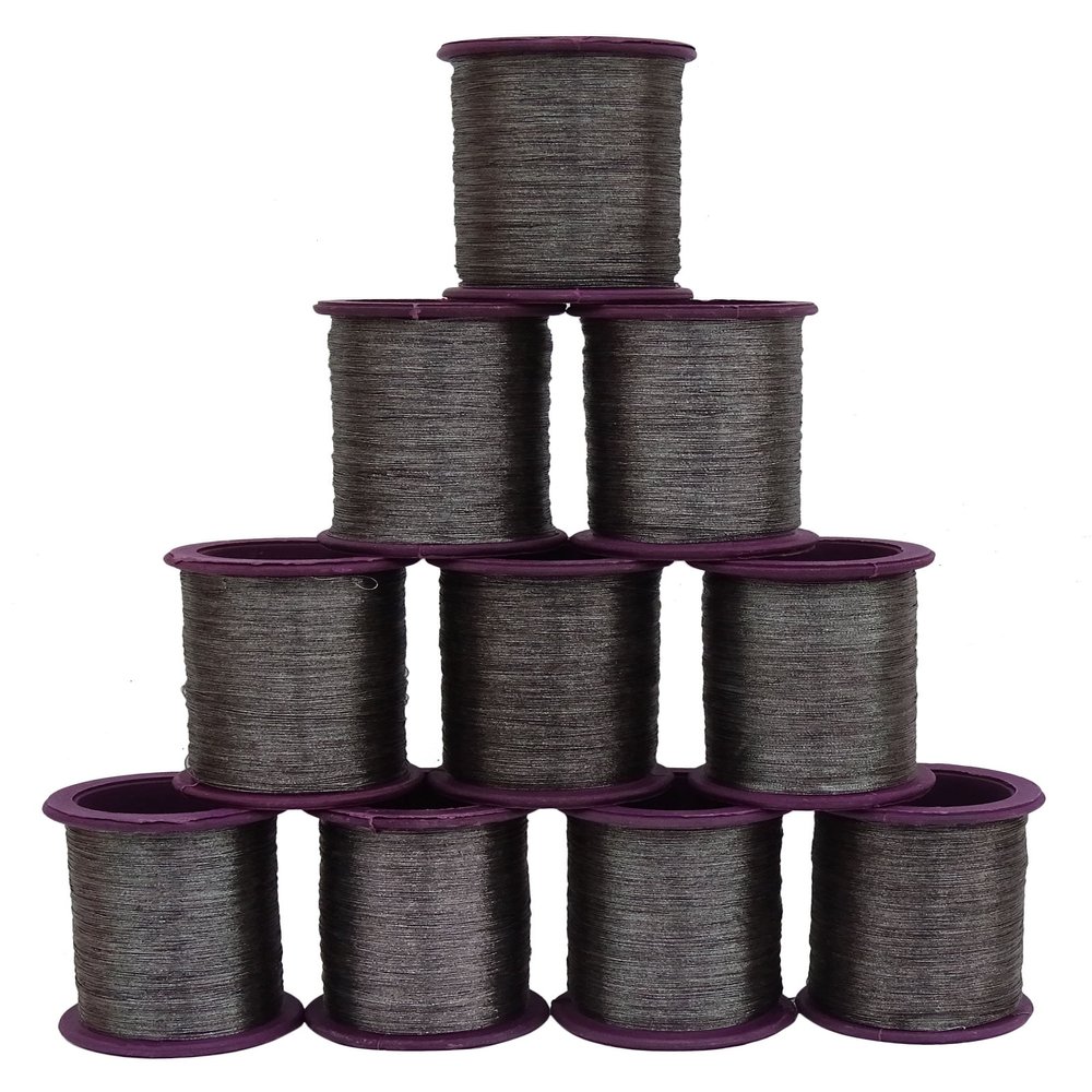 Lot of 10 Pieces Spool Gray Machine Sewing Polyester Embroidered Supplies Thread Cones