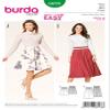 Burda Ladies Easy Sewing Pattern 6698 Gathered Waist Skirts view 1