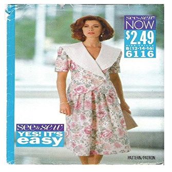 See & Sew Sewing Pattern Misses Top Skirt Butterick 6116 Size 12 14 16