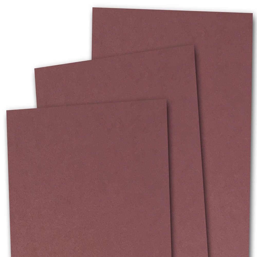 Blank Basic 5x7 inch A7 Card Stock (250 Pack, Burgundy)