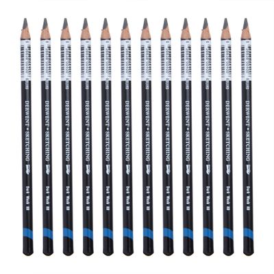 Derwent Colored Pencils, Watersolble Sketching Pencils, Sketch 8B, Case of 12 343