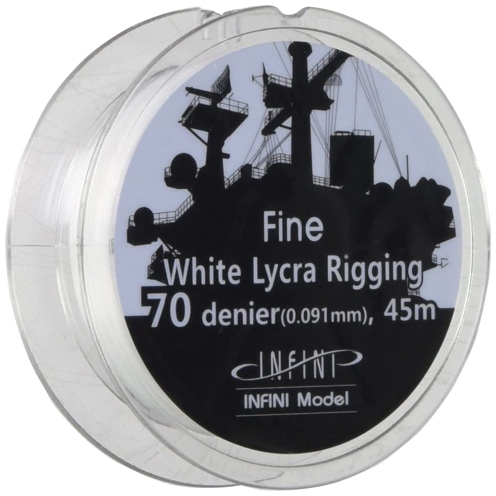 Infini Model Fine Rigging Diameter 0.091mm x 45m White 1/350 Plastic Model Parts IR0702