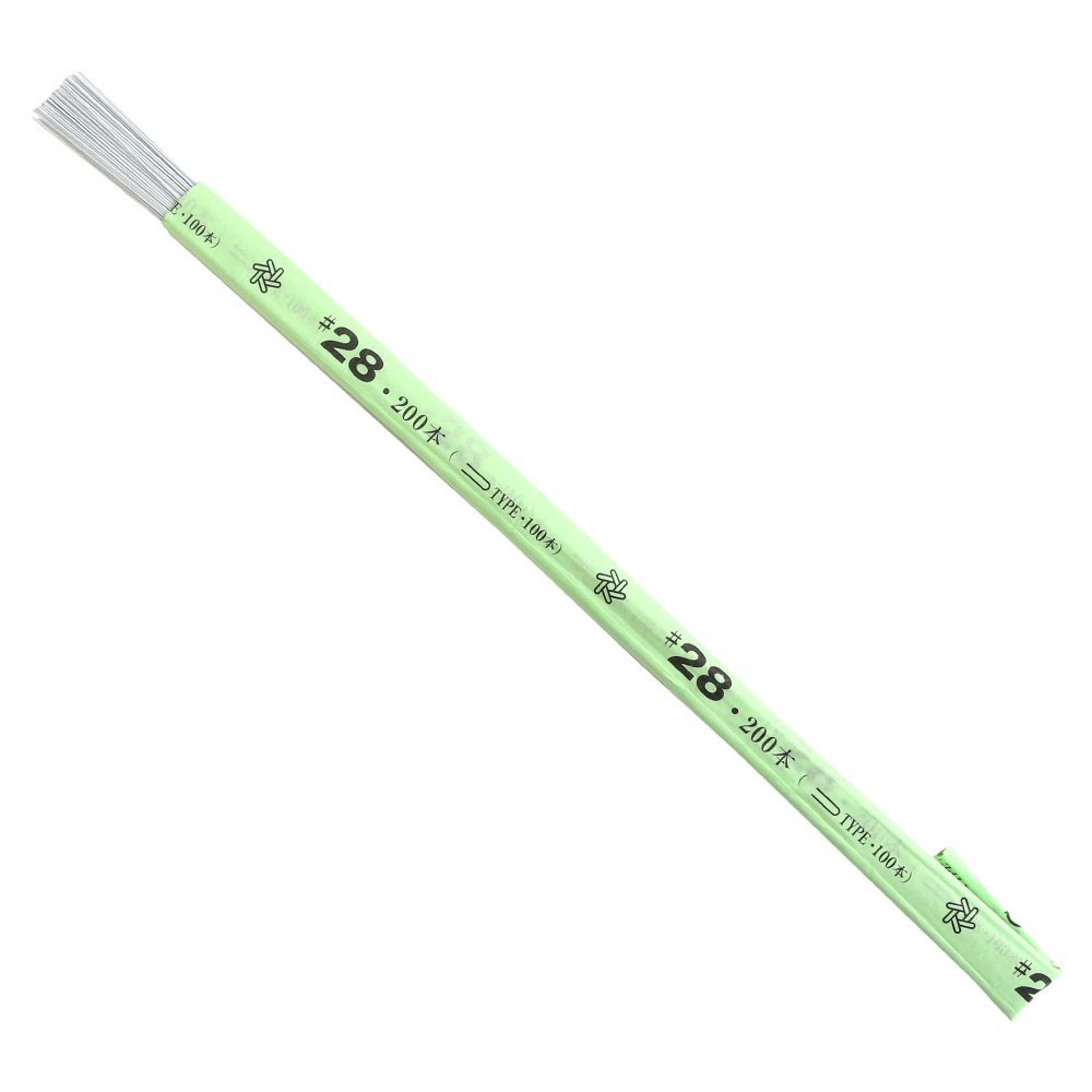NBK MAF-J28W Ground Wire #28, Pack of 200, Total Length 14.2 inches (36 cm), White