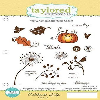 Taylored Expressions Celebrate Life Cling Unmounted Rubber Stamp Set (TEFS18)