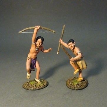 John Jenkins Designs The Raid On St. Francis 1759 Woodland Indians "Two Little Boys" RSF-31