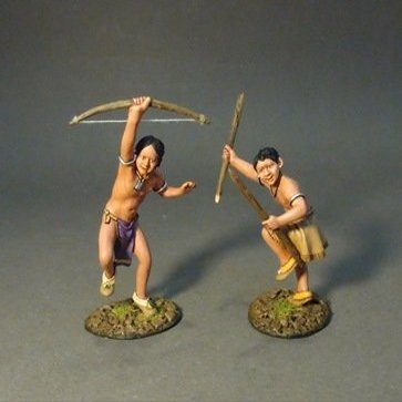 John Jenkins Designs The Raid On St. Francis 1759 Woodland Indians "Two Little Boys" RSF-31