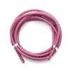 Linsoir Beads Hot Pink Round Genuine Braided Leather Cord Bolo Tie Cording 3 mm Diameter 2 Meter Roll view 1