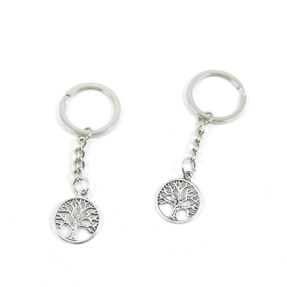 2 Pieces Keyring Keychain Keytag Key Ring Chain Tag Door Car Wholesale Jewelry Making Charms R2AZ2 Life String Tree Oak