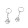 2 Pieces Keyring Keychain Keytag Key Ring Chain Tag Door Car Wholesale Jewelry Making Charms R2AZ2 Life String Tree Oak view 1