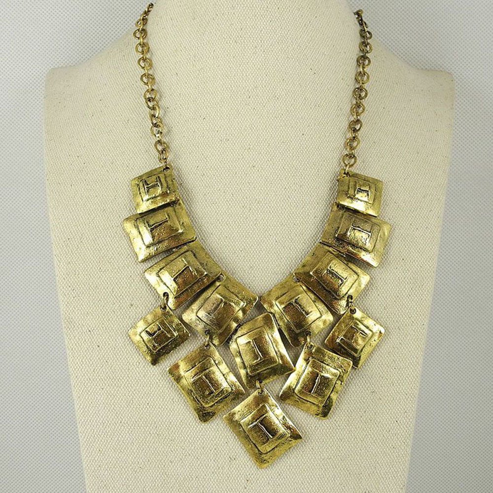 WOWGAME2009 Charms 1 Pieces Necklace Pendent Jewelry Fashion Decoration Costume Retro Jewellery Collier Long Chain H8KI5 Bronze Metal Blocks
