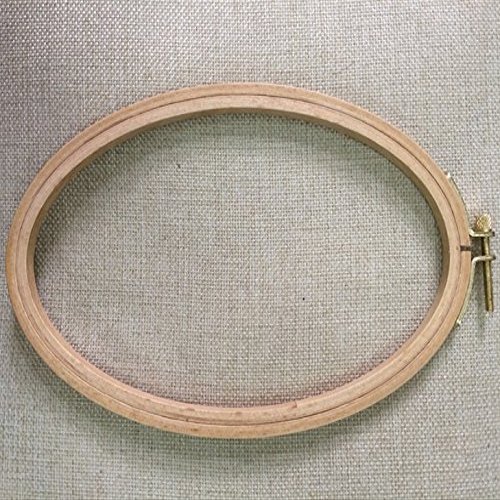 BWRMHME 8 X 5 Inch Wooden Oval Embroidery Hoops Cross-Stitch Hoop DIY Needlework Sewing Art (1)