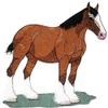 Custom and Unique Spirit of Stallions [Clydesdale Horse ] [Custom and Unique] Embroidered Iron on/Sew Patch [7.8" *8"] [Made in USA] view 1