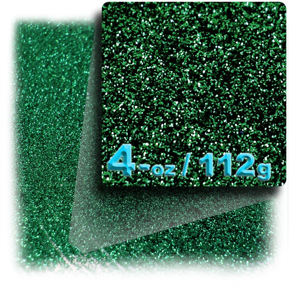 The Crafts Outlet Glitter Powder, 4-OZ/112-g, Fine 0.008in, Emerald Green