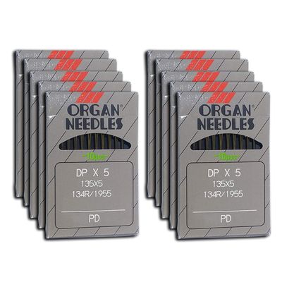 100 Organ Titanium 135X5 DPX5 1955 SY1955 Industrial Sewing Machine Needles (Size 140 / 22)