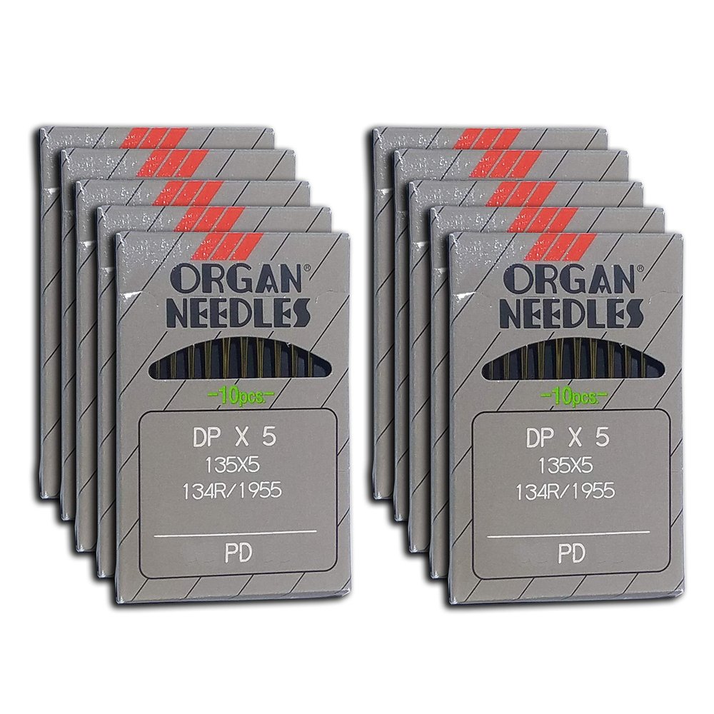 100 Organ Titanium 135X5 DPX5 1955 SY1955 Industrial Sewing Machine Needles (Size 140 / 22)