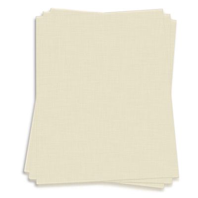 Natural White Card Stock - 8 1/2 x 14 LCI Linen 100lb Cover, 25 Pack