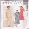 McCalls 8119 Easy Pullover Dress Back Buttons and Ties Empire Waist With Pleats Sewing Pattern (Size 12-14-16) view 1