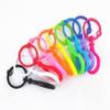 yueton 10pcs Color Coated Metal Split Ring with Bulb Shape Plastic Lobster Clasps Claw Hook Key Ring Chain Keyring Connector view 1