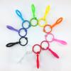 yueton 10pcs Color Coated Metal Split Ring with Bulb Shape Plastic Lobster Clasps Claw Hook Key Ring Chain Keyring Connector view 2