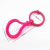 yueton 10pcs Color Coated Metal Split Ring with Bulb Shape Plastic Lobster Clasps Claw Hook Key Ring Chain Keyring Connector view 3