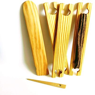LoomsAndToolz 5 Piece 12 inch Weaving Shuttles, with up and Stick Needle