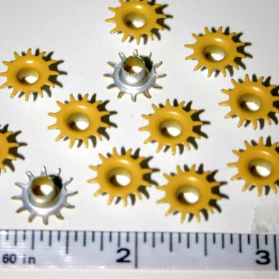 Bulk Rate 3/16" Yellow Aluminum Sun Eyelets - 500 Pack