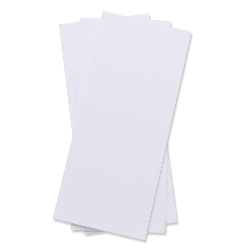 Fluorescent White Flat Card - 4 x 9 1/4 Gmund Colors Matt 111C, 25 Pack
