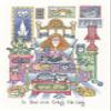 Heritage Counted Cross Stitch kit evenweave Fabric in Bed with Crazy Cat Lady (L), CRIB1331-E, 22x30cm, DIY view 1