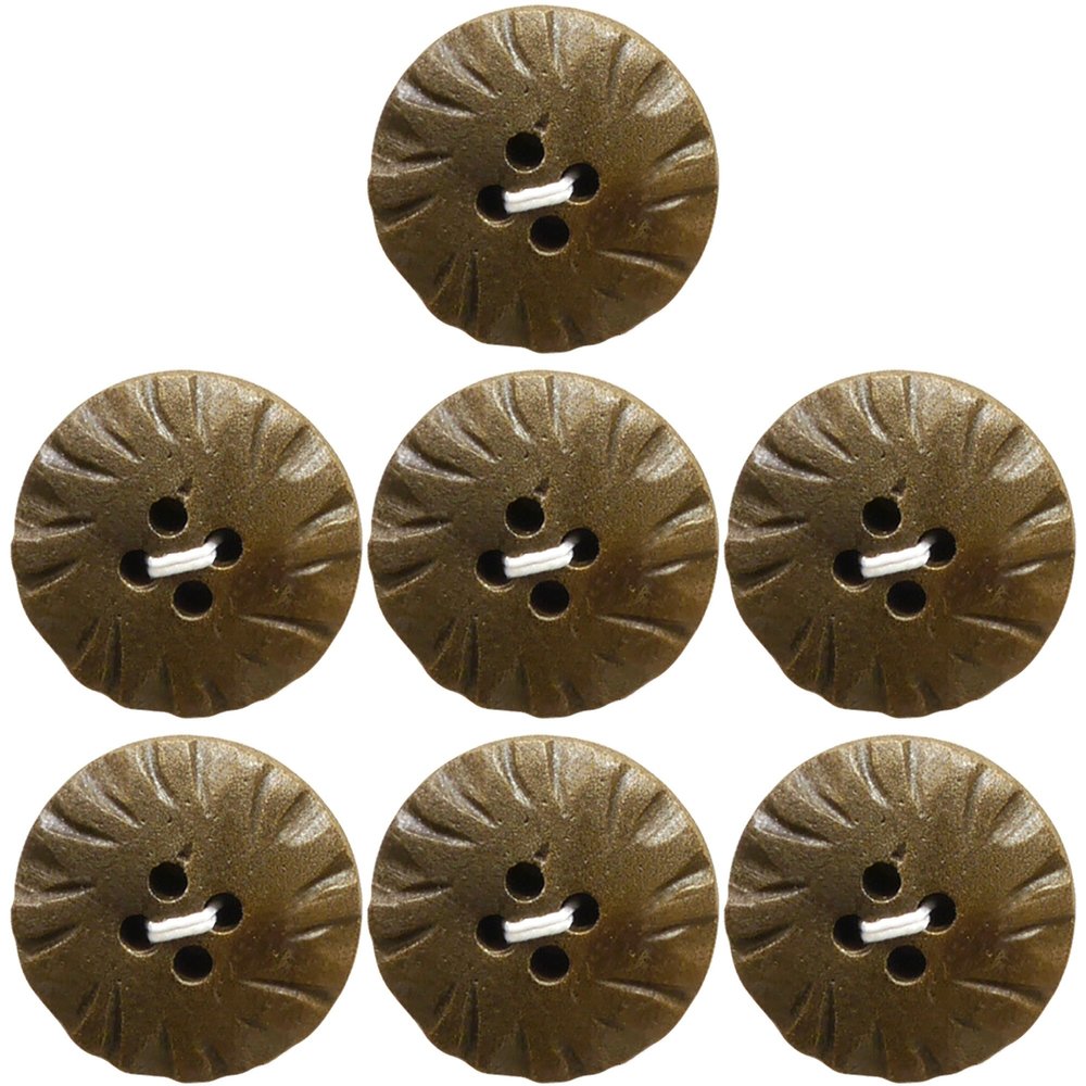 Bell Art AZWA-0110 Neonratic Buttons, 1.0 inches (25 mm), Col.47 Gray, Pack of 7