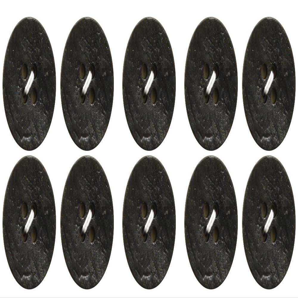 Bell Art AZWA-0150 Neonratic Button 0.7 inches (18 mm) Col.09 Black 10 Pieces