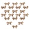 No.3 863 Gold Colour Bow Shaped Trims - Embellishments for Clothing, Jewellery, Pendants - Pack of 20 view 1