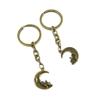 4044 Charms 80 Pieces Fashion Jewelry Keyring Keychain Door Car Key Tag Ring Chain Supplier Supply Wholesale Bulk Lots N8UC3 Man In The Moon Angel view 1