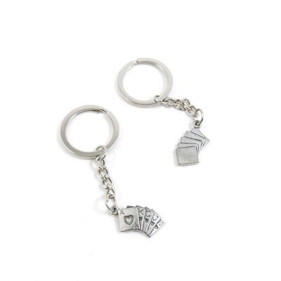 80 Pieces Fashion Jewelry Keyring Keychain Door Car Key Tag Ring Chain Supplier Supply Wholesale Bulk Lots T8AJ4 Poker Cards