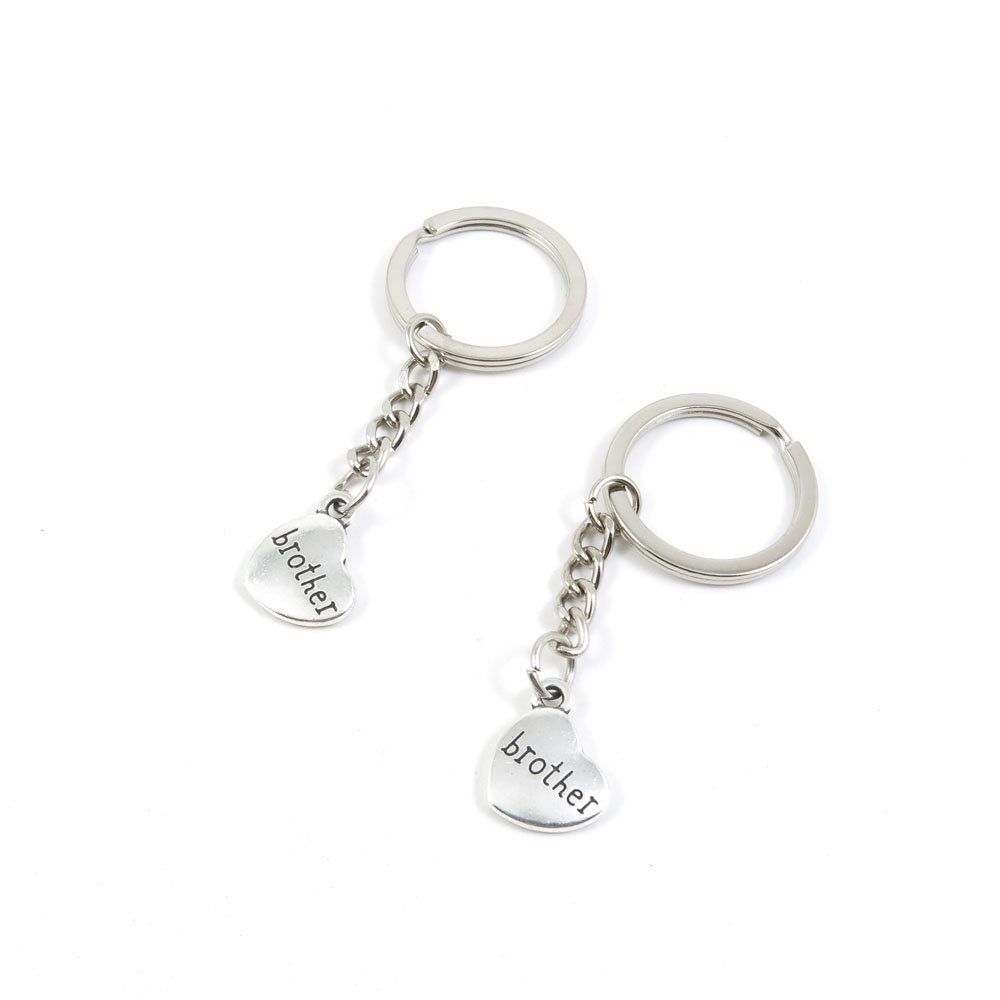190 Pieces Fashion Jewelry Keyring Keychain Door Car Key Tag Ring Chain Supplier Supply Wholesale Bulk Lots E1ME1 Brother Love Heart