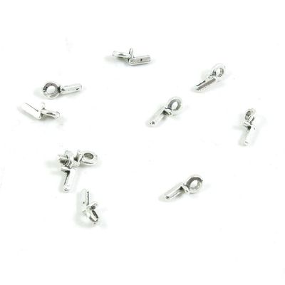 1000 Pieces Antique Silver Tone Jewelry Making Charms Findings Fashion Wholesale Supplies Pendant Lots Bulk Supply SC2580 Number Numeral 7