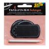 Folia 39101 Blackboard Foil Pendant with Soapstone Pen 6 Pieces Black in 3 Shapes for Decorating and Labelling view 1