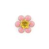 Baby Pink Cherry Blossom Enamel and Brass Flower Sew-On Trims - Embellishments for Clothing, Accessories - Pack of 5 view 3